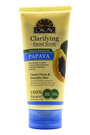 Okay African Facial Scrub-Papaya(6oz)#66