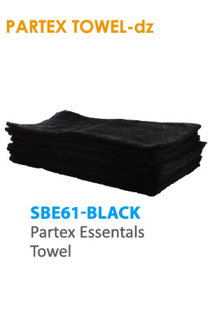 Partex Essentals Towel #SBE61 Black -dz