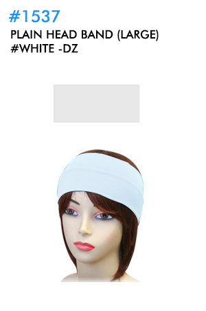 Plain Head Band (Large) #White -dz