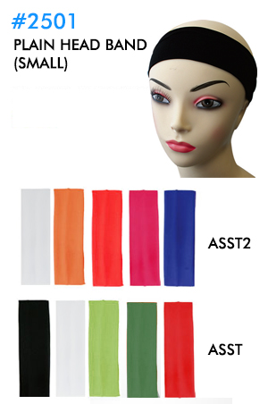 Plain Head Band (Small) #2501 Asst2 (#4862Asst) -dz