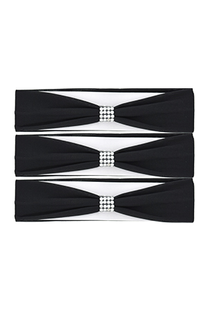 Plain Head Band w/ Accessories#6697 (S) #Black -dz