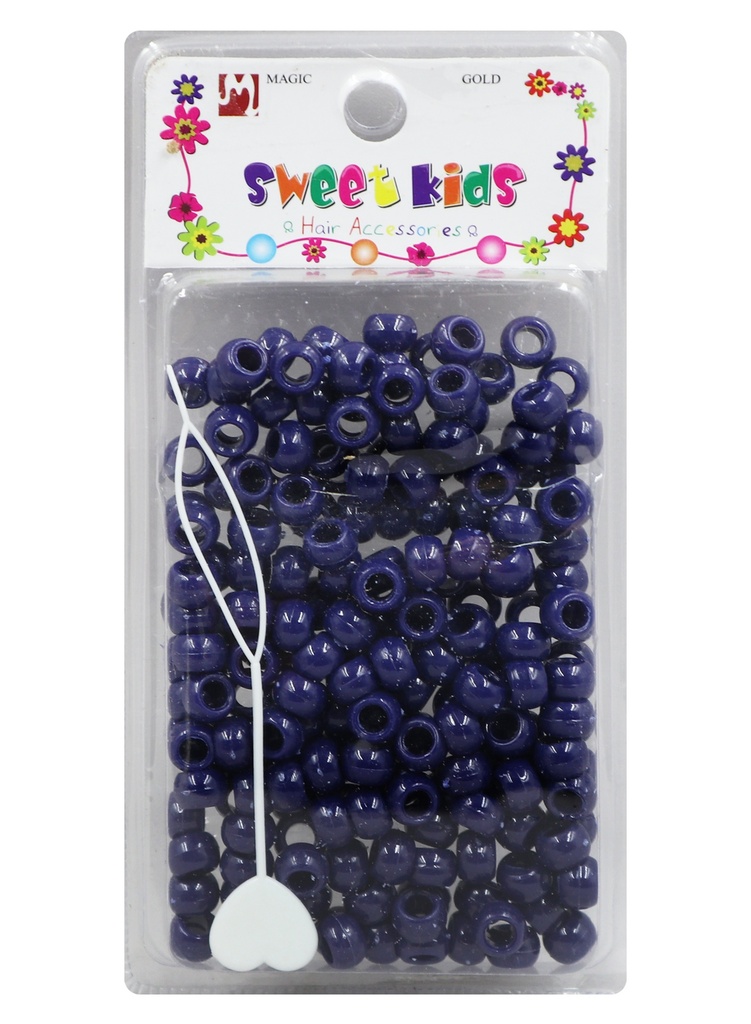 Magic Gold Plastic Bead (S) #1621 Navy -pc