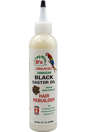 B's Organic Jamaican  Black C Oil Hair Rebuilder(8oz) #29