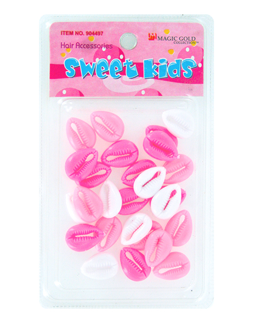 Magic Gold Plastic Bead Shell #904497 Pink Mix -pc