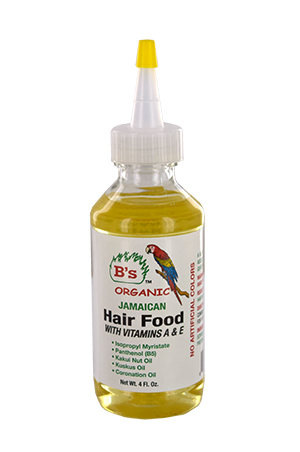 B's Organic Jamaicanl Hair Food w/Vit. A&E (4oz) #24