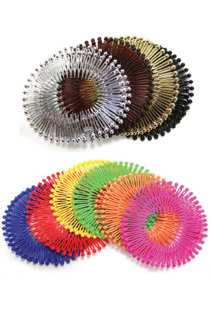 Plastic Wire Comb with Ball Tip #Black -dz