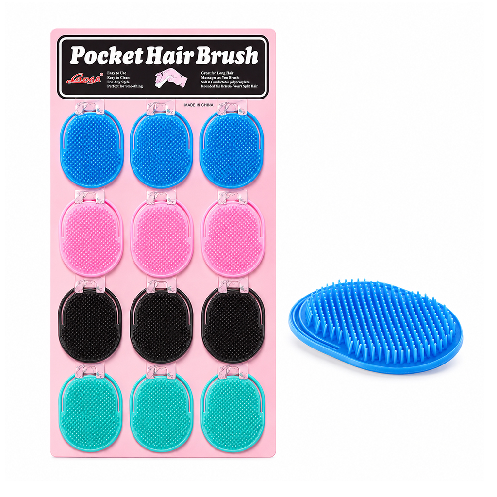 Pocket Hair Brush #5949/#594927 Mix (12pc/pk) - pk