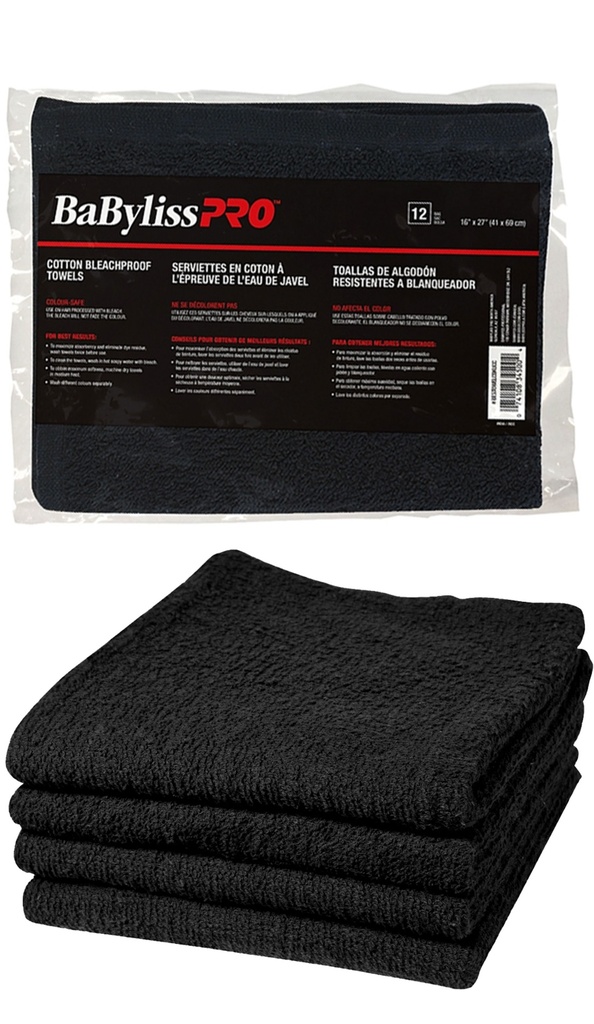 BAB Pro Cotton Bleachiproof Towel-Blacks#BESTOWELCBKUCC-dz