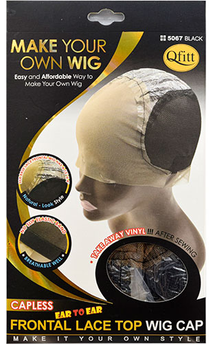 Qfitt Capless  Wig Cap(Front Lace Top)#Q5067Black-dz