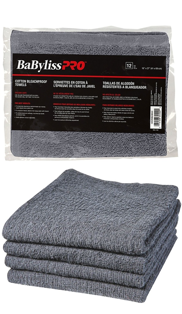 BAB Pro Cotton Bleachiproof Towels-Gray#BESTOWELCCYUCC-dz
