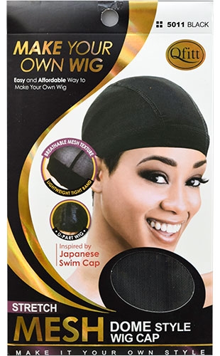Qfitt Mesh  Dome style Wig Cap#Q5011Black-dz