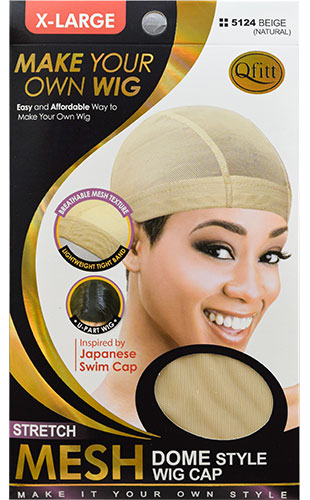 Qfitt Mesh Wig Cap(Dome style-XL )#Q5124Nat-dz