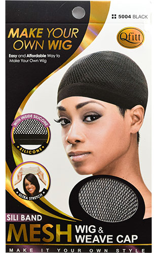 Qfitt Sili Band Mesh Wig & Weave Cap #Q5004Black-dz