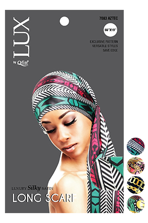 Qfitt Silky Long Scarf-Afro (66"x19"/6pc/pk)#7083-pk