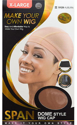 Qfitt Spandex Wig Cap(Dome style-XL )#Q5129Auburn-dz