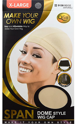 Qfitt Spandex Wig Cap(Dome style-XL )#Q5130Natural-dz