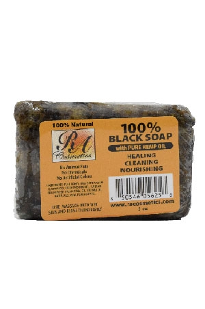 RA Cosmetics 100% Black Soap Bar w/ Hemp oil(5oz) #36