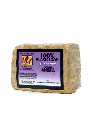 RA Cosmetics 100% Black Soap Bar w/ Lavender (5oz) #29