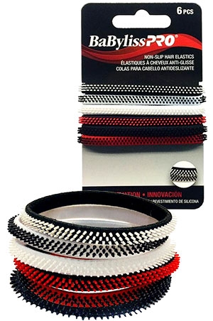 BAB Pro Non Slip Hair Elastics(6pc/pk)#BESHAEL3UCC