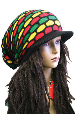 Rasta Hat 14" Black/Yellow/Green/Red #Ras-7