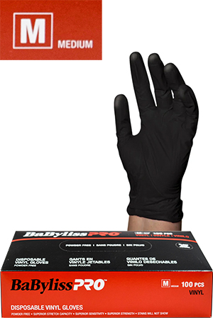 BAB Pro Vinyl Black Gloves-Med#BESTOUCBMUCCC-pc