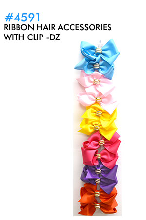 Ribbon Hair Accessories w/Clip #4591-dz