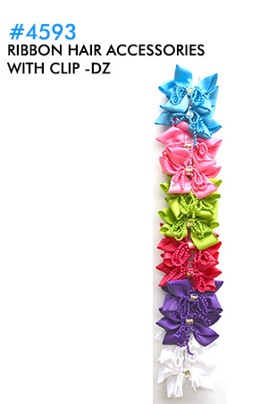 Ribbon Hair Accessories w/Clip #4593-dz
