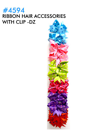 Ribbon Hair Accessories w/Clip #4594-dz