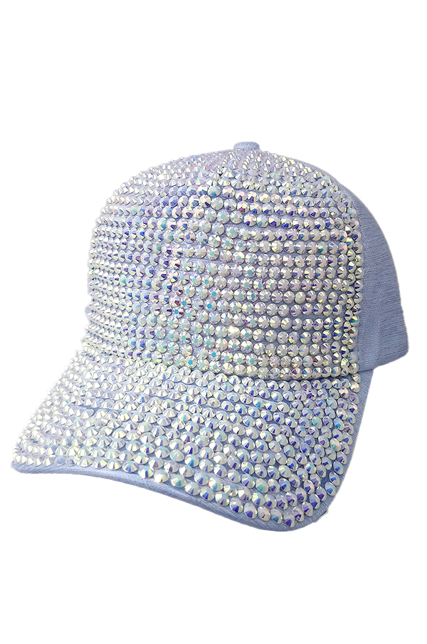 SMA RINESTONE CAP 05-Blue Silver