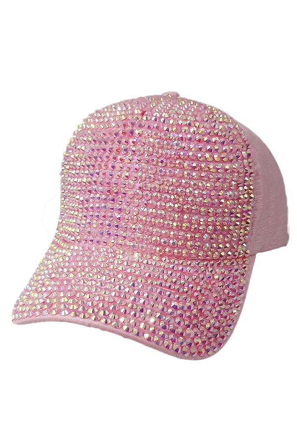 SMA RINESTONE CAP 06-Pink Silver