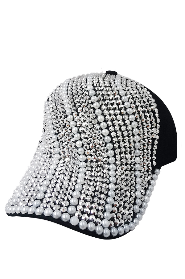 SMA RINESTONE CAP 07-Black Pearl