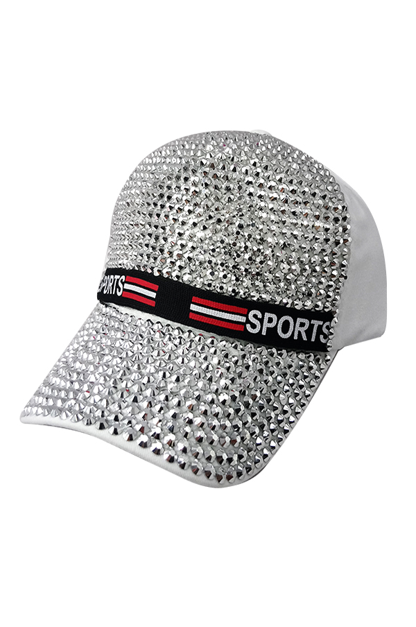 SMA RINESTONE CAP 10-White Sports
