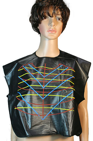 Salon Comb-Out Cape[Pattern / Black] #15-pc