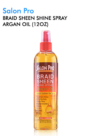 Salon Pro Braid Sheen Shine Spray_Argan Oil (12oz) #68