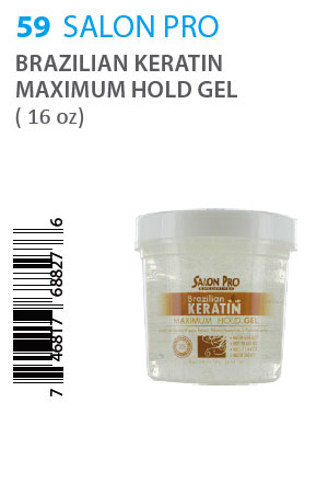 Salon Pro Brazilian Keratin Maximum Hold Gel (16oz)#59