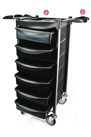 Salon Trolley Black #ST54/PL -pc