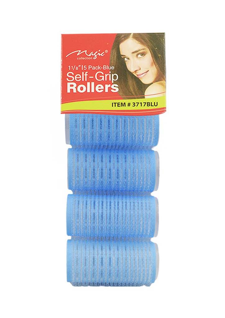 Magic Self Gripping Rollers #3717BLU (1 1/8") -pc