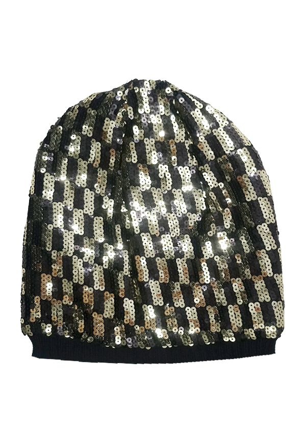 Magic Gold Sequin Beanie Hat (Gold) #5006 - pc