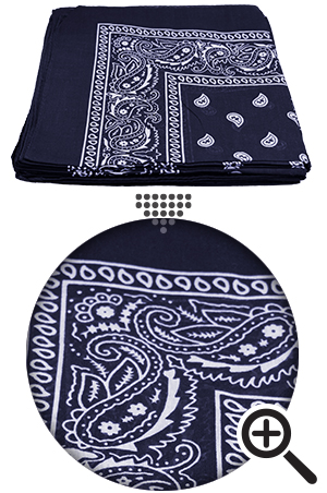 Bandanna 100% Cotton Paisley #1670 Navy -dz