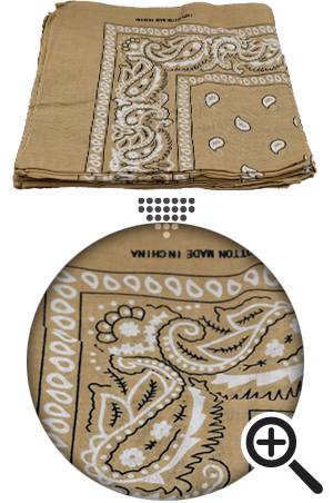 Bandanna 100% Cotton Paisley #91663 Beige -dz
