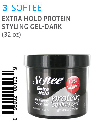 Softee Extra Hold Protein Styling Gel-Dark(32oz)#3