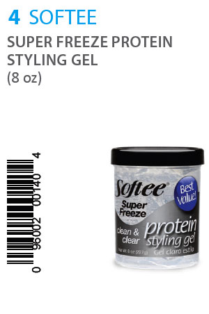 Softee Super Freeze Protein Styling Gel(8oz)#4