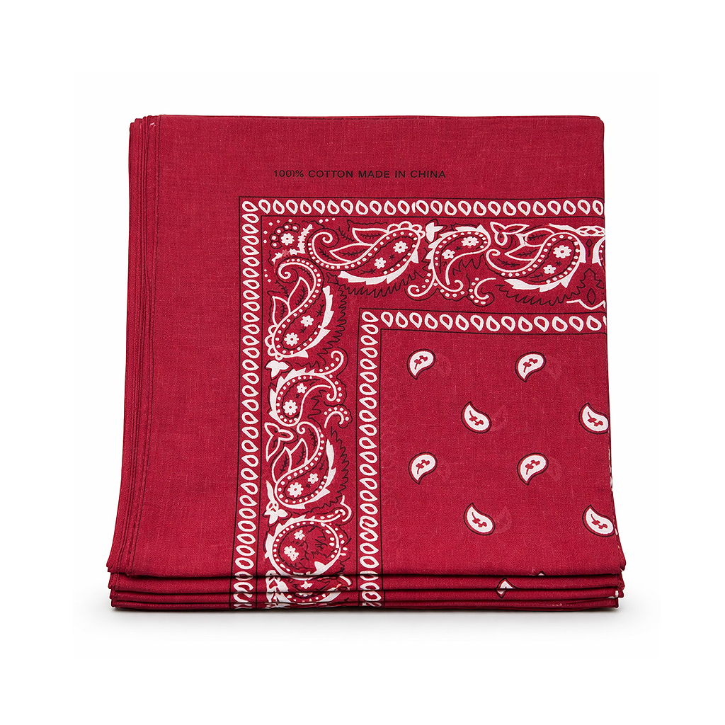 Bandanna 100% Cotton Paisley #Burgundy -dz