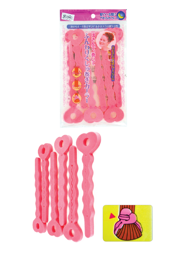 Sponge Hair Curler #2940 Key Shape(6pcs/pk) -pk