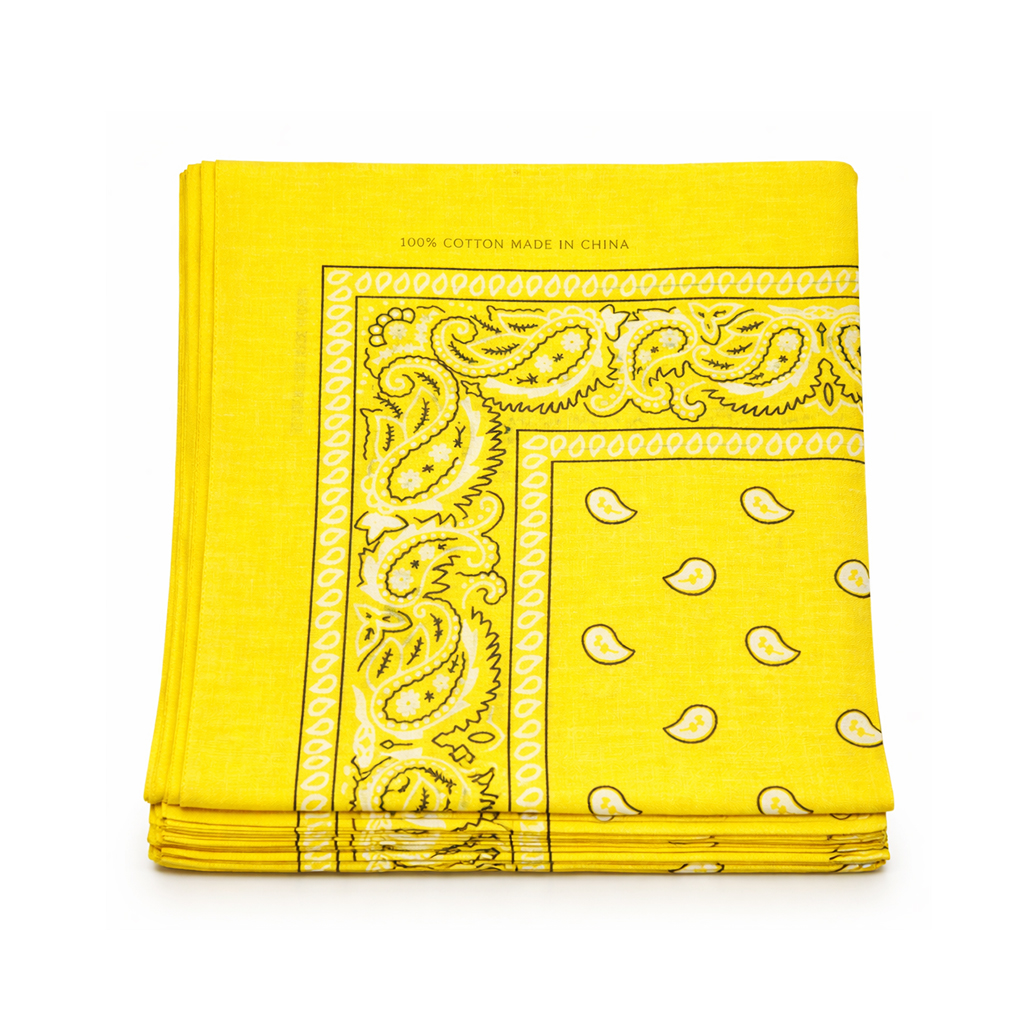 Bandanna 100% Cotton Paisley #Yellow(Gold) -dz
