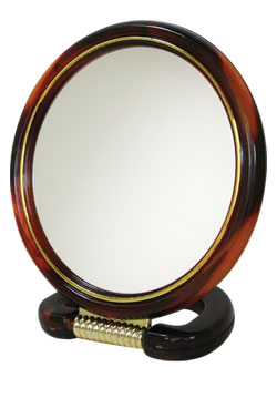 Stand Two-Side Round Mirror  6" #MI-417-6(#1515)