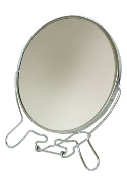 Stand Two-Side Round Mirror 8" #AC-179B (=41157)