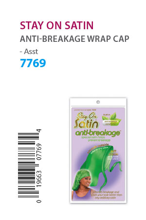 Stay on Satin Anti-Breakage Wrap Cap #7769 Asst-dz DISC