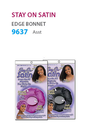 Stay on Satin Edge bonnet [Asst] #9637 - dz