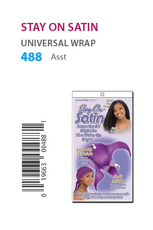 Stay on Satin Universal Wrap [Asst] #488 - dz DISCONT